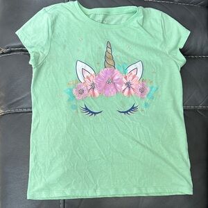 The Children's Place Mint Unicorn Tee